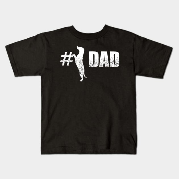 1 Dachshund Dad Fathers Day Gifts Kids T-Shirt by gotravele store